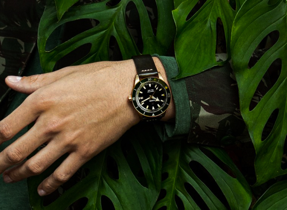 Green and Bronze Watch